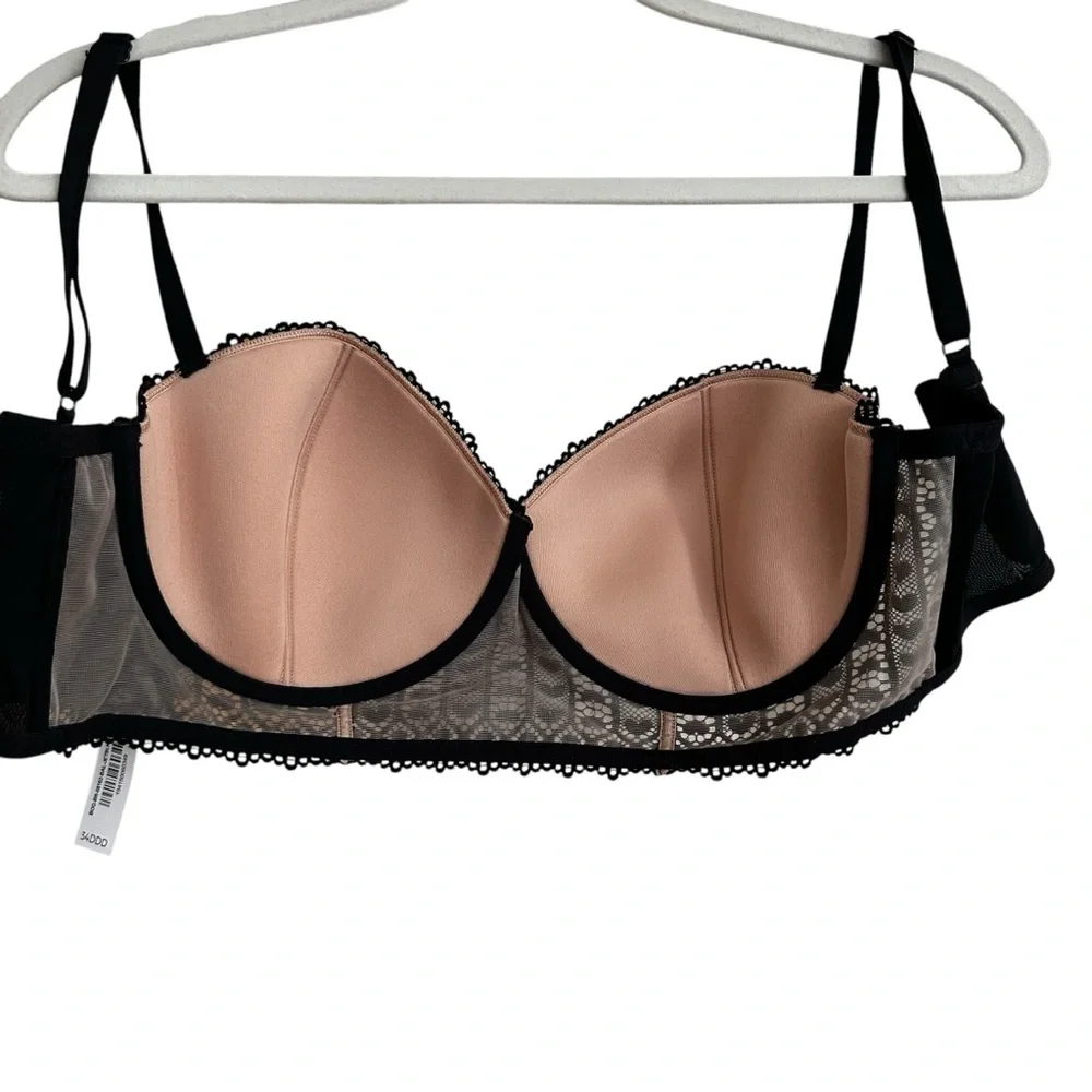ADORE ME Nymphodora‎ Contour Balconette Black Bra Romantic Feminine Lingerie